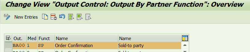 Assign Output Types To Partner Functions