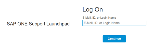 SAP One Support Launchpad login