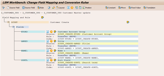 LSMW Maintain field mapping and conversion rules