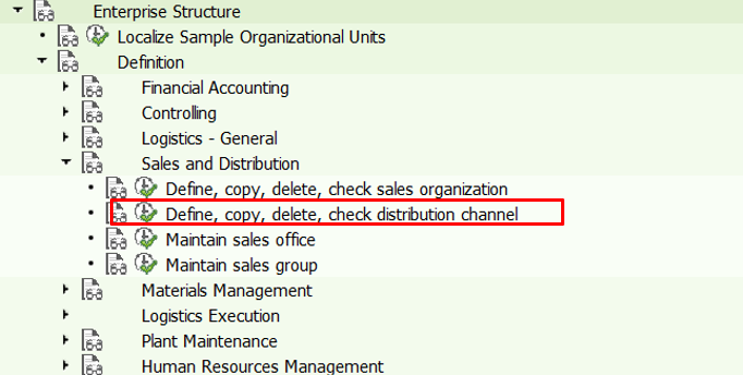 Distribution channel in sap