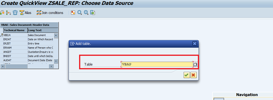 SAP SQVI : Join Table & Conditions