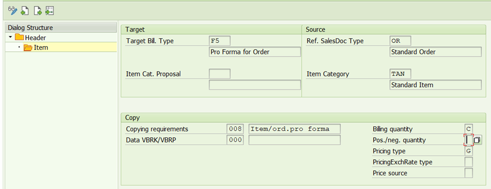 sap pro forma invoice