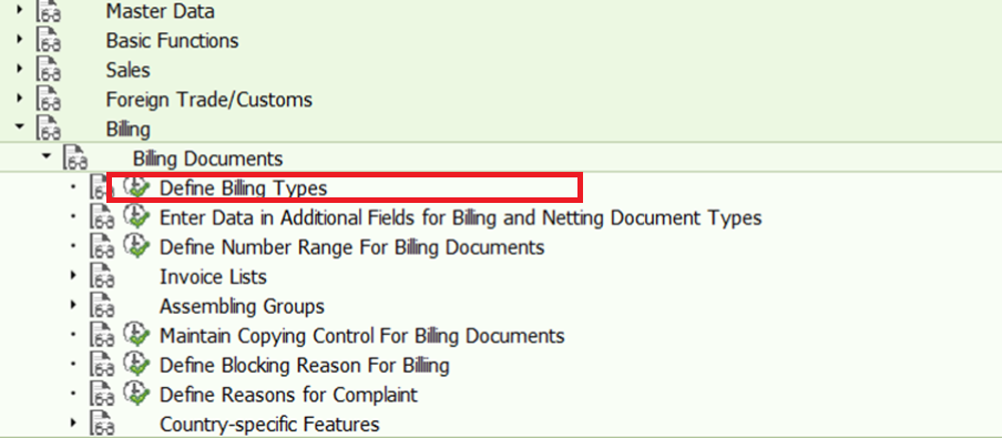 Billing type in sap