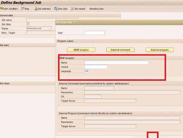 background job in sap